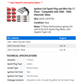 thumbnail image 2 of Ignition Coil Spark Plug and Wire Set 17 Piece - Compatible with 2000 - 2006 Chevy Tahoe 2001 2002 2003 2004 2005, 2 of 2