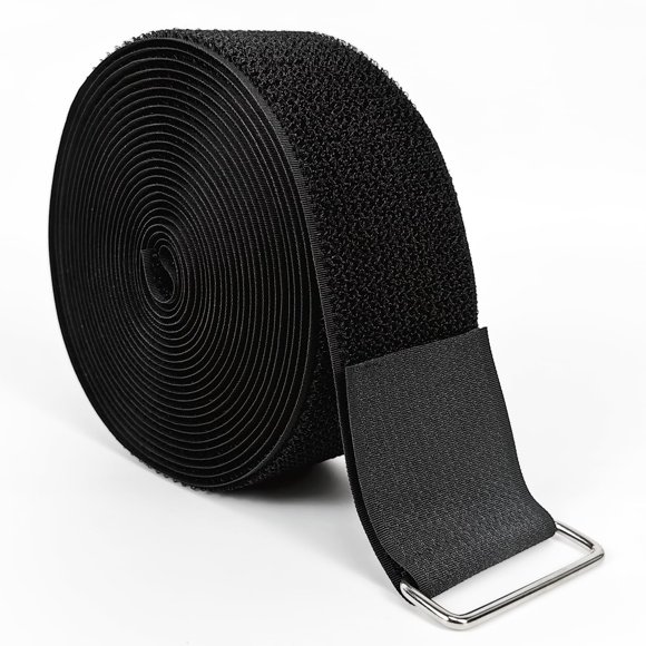 Correas De Gancho Y Bucle Correas De Cincha De Sujeción De 2'' X 16.5' Con 15 Hebillas De Metal Cortadas A Medida Correas De Cable Reutilizables Resistentes Correas De Cable Correa De Cable De 16.5 Pi