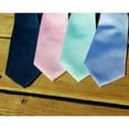 thumbnail image 3 of SummerTies Solid Necktie - Light Blue, Woven Silk, Standard Length, 3 of 4