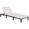 thumbnail image 1 of Outsunny Chaise Longue d'Extérieur Réglable avec Dossier Inclinable et Appuie-Tête, 1 of 10