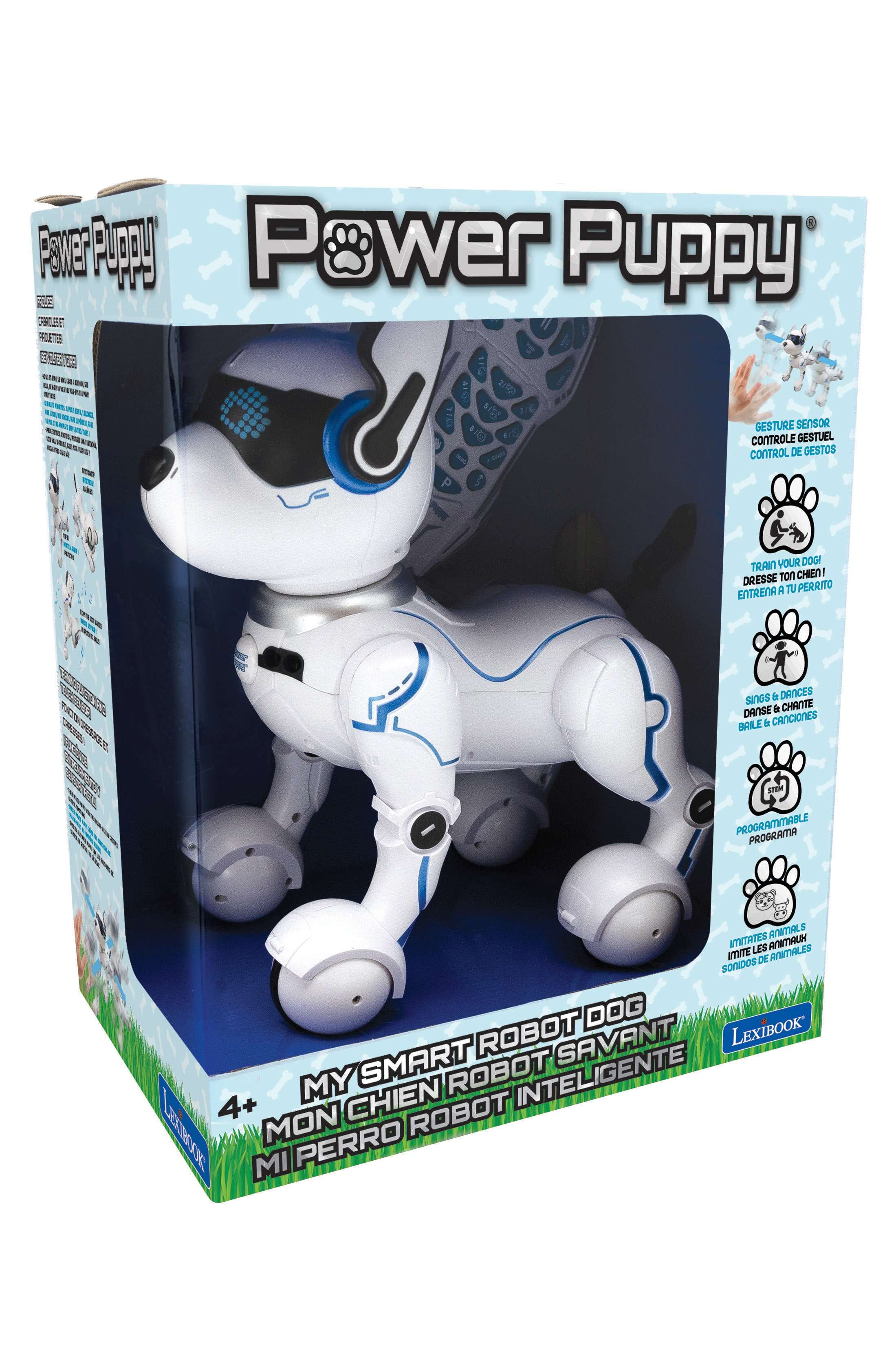 Lexibook Power Puppy Smart Robot Dog, Programmable and Rechargeable