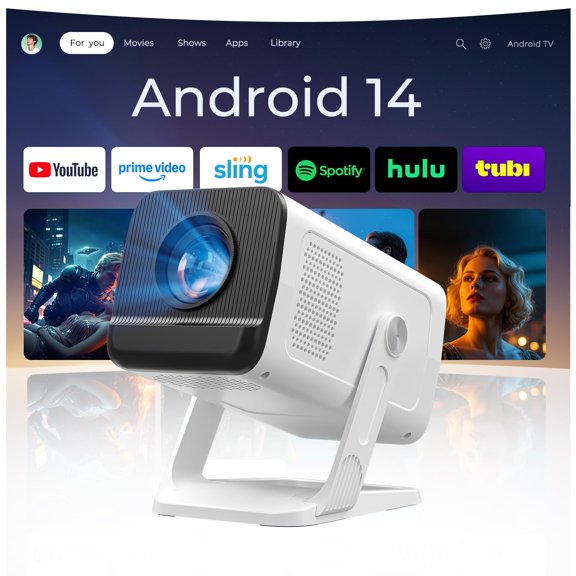 Proyector WEMI Mini Portátil 1080P 4K WiFi Android 14