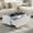 White, variant on 41" Smart Coffee Table with 93L Fridge & Freezer, Bluetooth Speaker, Touch Control, 15W Wireless Charging, USB Ports, LED Light, Living Room Furniture (Black)