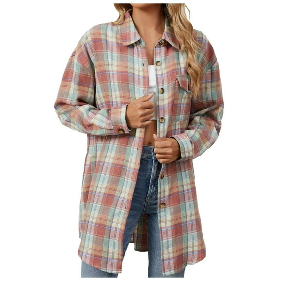 Wyzesi T Shirt Homme Rugby France Manch Rouge Women Fashion Plaid Print Casual Button Shirt Turndown Long Sleeve Shirt Blouse Christmas T Shirt Women