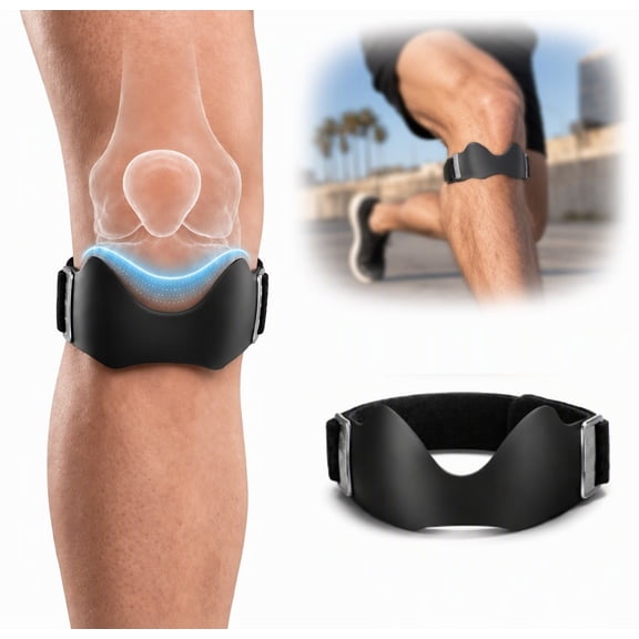Stryde Precision Knee Strap, Adjustable Patellar Support Strap Below Kneecap, Breathable Low-Profile Knee Support for Walking, Stairs, Running & Sports