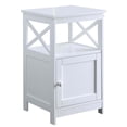 thumbnail image 1 of Convenience Concepts Oxford Table d'Appoint avec Armoire en Bois Blanc, 1 of 4