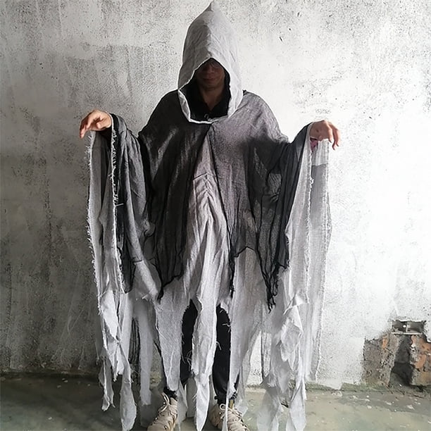 Capa de mujer, chal infantil, disfraz de fantasma de Halloween, capa de calavera, accesorio, capa de fantasma aterrador, capa de poliéster para mujer
