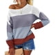 thumbnail image 5 of Prendas de punto para el hogar suéter transpirable con hombros descubiertos para mujer cuello redondo suave color de contraste para citas ANGGREK Otros, 5 of 5