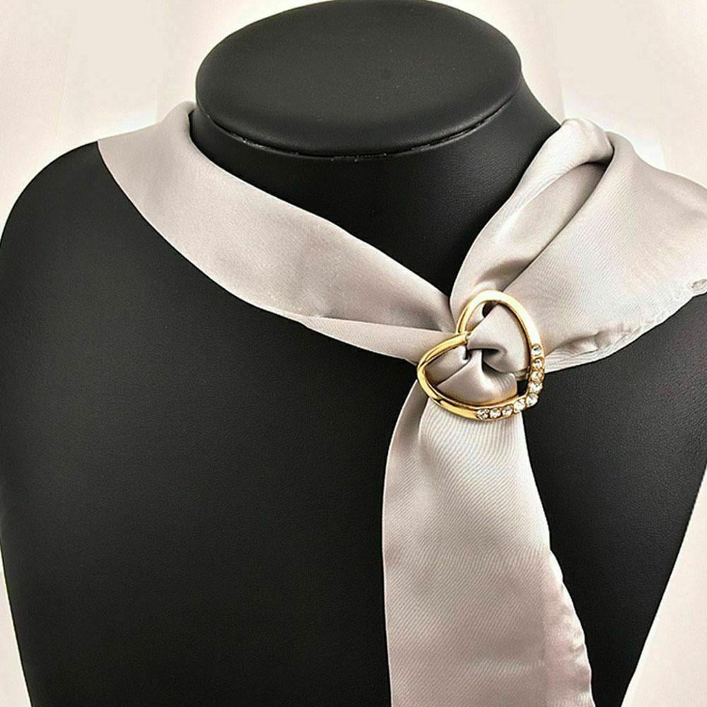 5 Pcs Scarf Ring T Shirt Tie Clips for Women Silk Scarf Clip and Slides  Shirt Knot Ring Holder Sarong Buckle Decor for Hat Headband Belt Scarves  Hijab