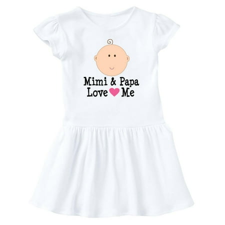 

Inktastic Mimi and Papa Love Me Baby Girl Gift Baby Girl Dress
