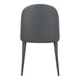thumbnail image 2 of Moe's Home Collection Burton 18" Faux Leather Dining Chair in Black (Set of 2), 2 of 7