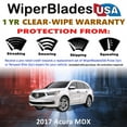 thumbnail image 2 of 2017 Acura MDX Beam Wiper Blades Wipers w/1yr Warranty (Set of 3) w/Rear Wiper (WiperBladesUSA), 2 of 5