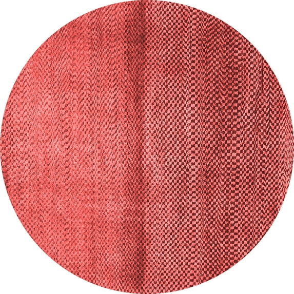 Ahgly Company Indoor Round Abstract Red Modern Area Rugs, 7' Round