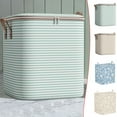 thumbnail image 4 of Storage Box | Cuxi Houndstooth Storage Box with Zipper, Large Capacity Clothes Organizer Bag for Bedding Quilt Pillow, Portable Wardrobe Moving Container Green2, 4 of 4