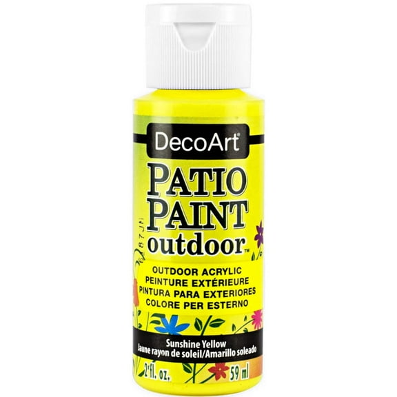 DecoArt Patio Paint 2oz-Sunshine Yellow