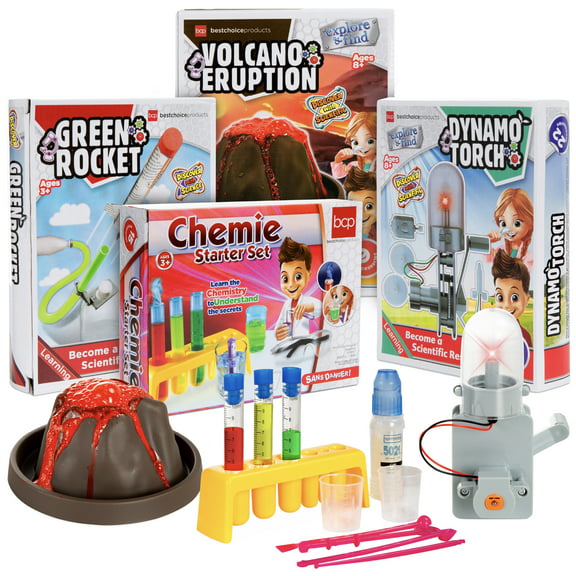 Best Choice Products 4-in-1 Science Project Kit, STEM & STEAM DIY Lab Experiments for Kids