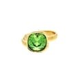 thumbnail image 1 of Anillo para Mujer con Cristal Fino Swarovski en forma de Cuadrado–  Bañado en Oro 14k– Anillo Elegante y Brillante-Aretes de Mujer de Moda, Joyería para Mujer de Moda– Regalo especial Ortiz Espinosa Temporada, 1 of 2