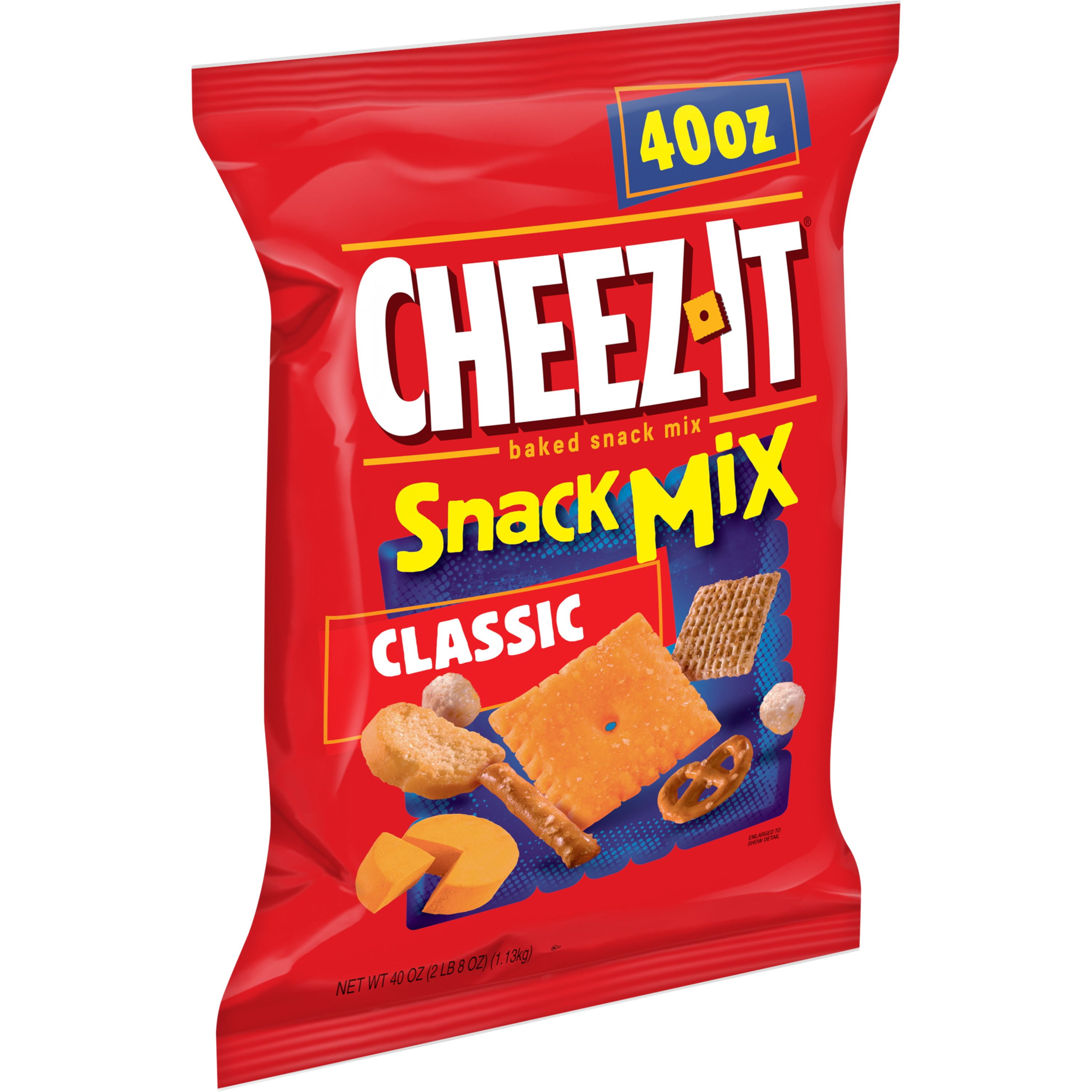 CheezIt Snack Mix, Lunch Snacks, Classic, 40 Oz, Bag