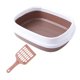 thumbnail image 2 of Cat Bedpan Semi caja de arena portátil con caja de arena duradera para s Marrón jinwen Bandeja de arena para gatos, 2 of 8