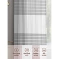 thumbnail image 7 of Pink Striped Semi Sheer Curtains 96 Inch Length 2 Panels Set, Multicolor Grey White Horizontal Stripes Sheer Kitchen Curtain Privacy Voile Window Curtain for Living Room Bedroom Rod Pocket Drapes, 7 of 7