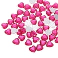 thumbnail image 1 of 60 Pcs Acrylic Heart Rhinestone 12mm Flat Back Plastic Gems Jewelry Stickers for Craft Bead, Pink, 1 of 2