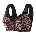 thumbnail image 1 of Brasieres de Mujer Sujetador con Aros y Estampado Animal, Cierre Frontal, Tirantes Ajustables, Cobertura Total, Comodidad, Soporte sin Aros, Talla Grande Grande, 1 of 2