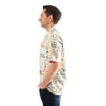 thumbnail image 2 of Made in Hawaii Men's Hawaiian Shirt Aloha Shirt in Palms Logos Surfers Road to HAna Rainbows in Cream M, 2 of 4