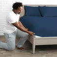 thumbnail image 3 of Bare Home 5 California King Fitted Bed Sheets (California King - 5 Pack, Dark Blue), 3 of 5