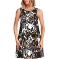 thumbnail image 1 of Balery Cute Dogs Puppy2 Vestidos de verano para mujer con estampado: vestido holgado sin mangas, vestido playero informal y cómodo para días calurosos., 1 of 7