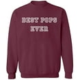 thumbnail image 2 of OXI Crewneck Sweatshirt - Best Pops Ever, Basic Casual Sweatshirts for Men's and Women Fleece Sweatshirt Long Sleeve - Maroon Small, 2 of 2