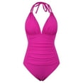 thumbnail image 3 of WILLBEST Trajes de Baño Mujer Natacion Mujer Bikini Pieza Traje de Baño Color Sólido Espalda Descubierta Moda Sexy Traje de Baño, 3 of 4
