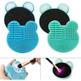 thumbnail image 4 of Alfombrilla de limpieza para brochas de maquillaje - Almohadilla de limpieza de brochas de silicona - Limpiador de brochas de maquillaje portátil - Depurador de brochas cosméticas, herramienta de, 4 of 5