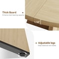 thumbnail image 4 of Ataucjin 47 inch Round Dining Table for 4-6, Farmhouse Kitchen Table with Wooden Pedestal Base, Wood Top for Dining Room, Kitchen, Living Room,table only, 4 of 10