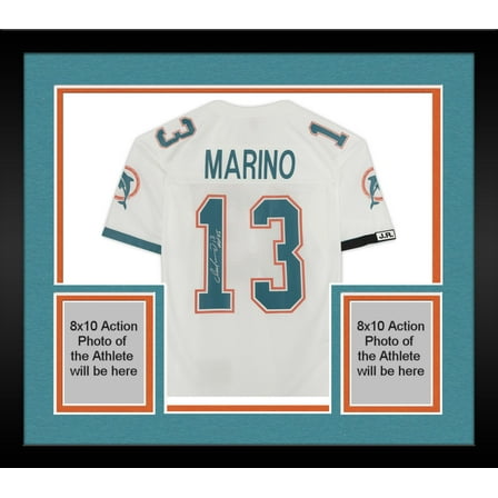 Framed Dan Marino Miami Dolphins Autographed Mitchell & Ness White Authentic Jersey with "HOF 05" Inscription - Fanatics Authentic Certified