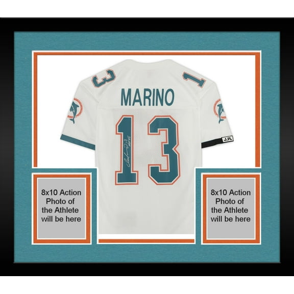 Framed Dan Marino Miami Dolphins Autographed Mitchell & Ness White Authentic Jersey with "HOF 05" Inscription - Fanatics Authentic Certified