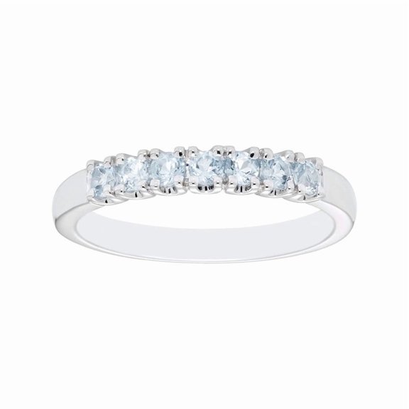 Stackable Round 3mm Blue Topaz Gemstone 925 Sterling Silver Women Wedding Engagement Ring, Eternity Band, Gift For Her_11