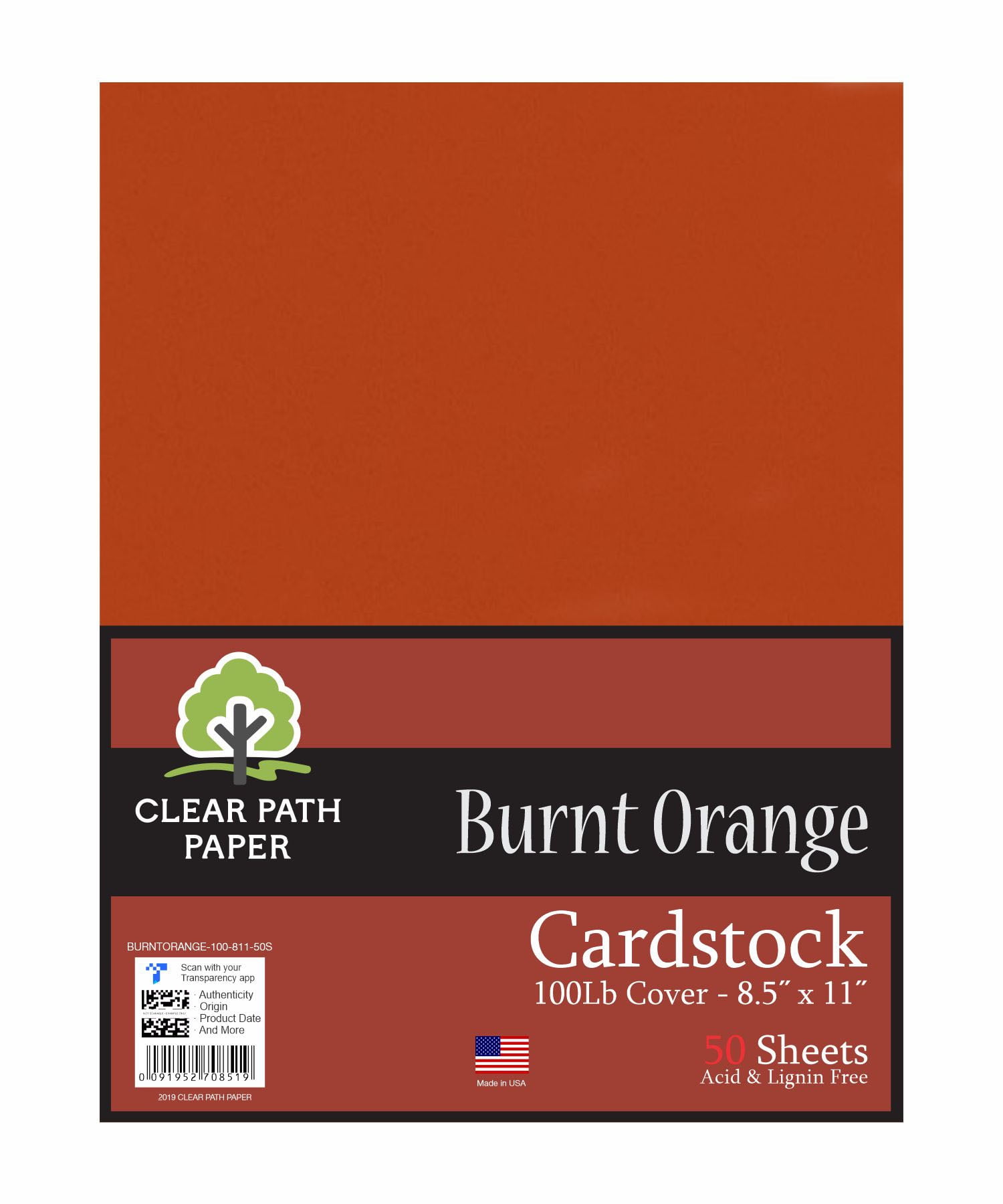 Hamilco Colored Cardstock Scrapbook Paper 8.5 x 11 Fire Orange Color –