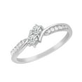 thumbnail image 2 of Toi Et Moi Diamond Engagement Ring 1.9 Ct Simulated Diamond 14K White Gold Over, 2 of 2