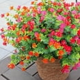 thumbnail image 2 of 6 Bundles Artificial Flowers UV Resistant Realistic Faux Plants Fake Flowers for Outdoor Porch Planters, Spring Summer Home Living Room Office Garden Decorations (Multi-color-Eucalyptus), 2 of 8
