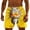 Yellow 2, variant on Mens Swim Trunks Casual Elastic Wasit Loose Fit Drawstring Shorts Cartoon Summer Beach Short Pants with Pockets Blue 2 S