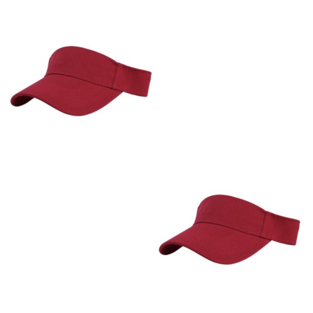 Qarigey Sombrero de sol ajustable para mujer - Gorra deportiva de poliéster informal absorbente de sudor de tela transpirable Park Red Rojo 2Conjunto
