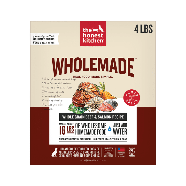 Dehydrated Dog Food, Beef & Salmon, Human Grade, 4 Lb photo 1