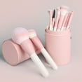 thumbnail image 1 of Cubo de almacenamiento de brochas de maquillaje Cubo de cuero con forma de nube verde y rosa Cubo de almacenamiento de brochas de maquillaje de PU Cubo de almacenamiento de brochas de maquillaje de, 1 of 4