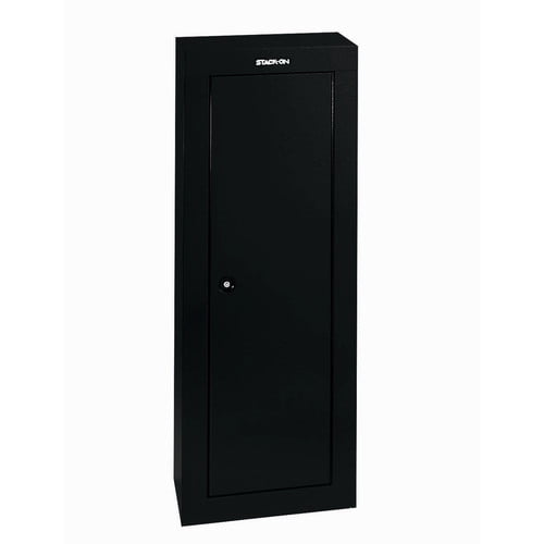 Black Stack-On Convertible 18-Gun Cabinet Safety Safes w ...