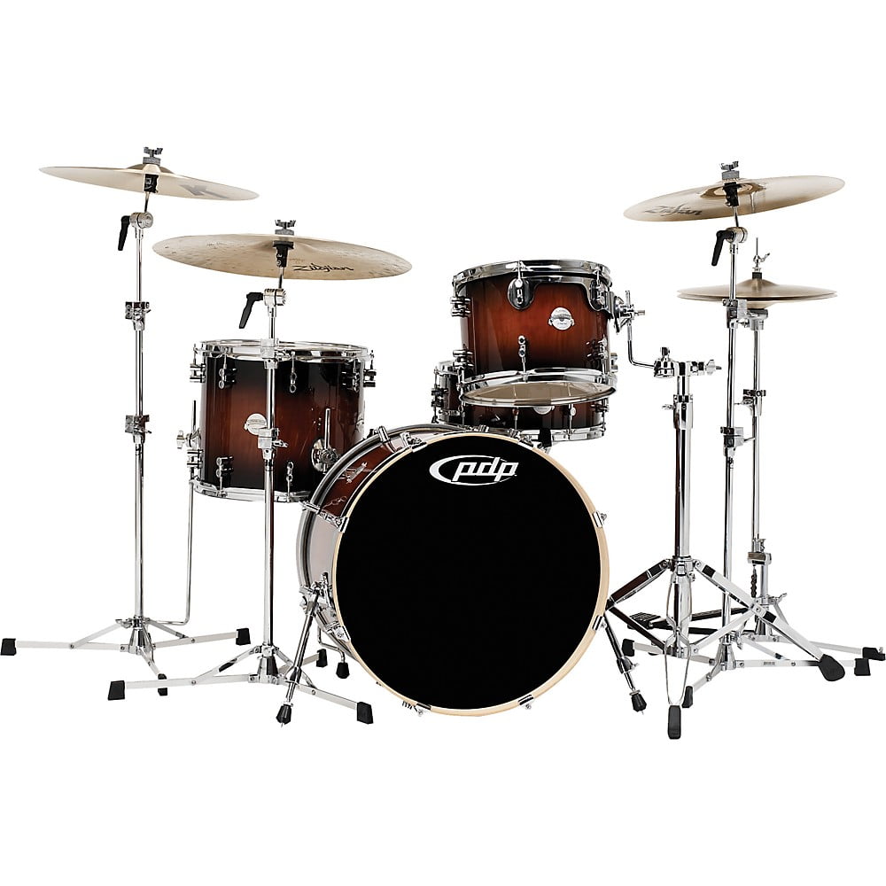 PDP by DW Platinum Exotic Bass Drum 22 x 18 in. Tobacco To Black Curly