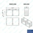 thumbnail image 4 of AmGood 10 Tier Wall Mounted Half Size Sheet / Bun Pan Rack. 40 in. x 13 in. x 18 in. NSF, 4 of 5
