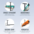 thumbnail image 6 of Adjustable Overhead Ladder Rack – Garage Organizer Ladder Shelf for Step & Extension Ladders - Storage Racks and Shelving for Garage Organization - Ceiling Mounted - Holds 75 lbs, 6 of 6