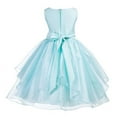 thumbnail image 2 of Ekidsbridal Asymmetric Ruffled Organza Sequin Flower Girl Dress Birthday Evening Formal Gown 012S 8, 2 of 3