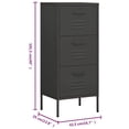 thumbnail image 2 of vidaXL Storage Cabinet Freestanding File Cabinet with Drawers for Office Steel, 2 of 11