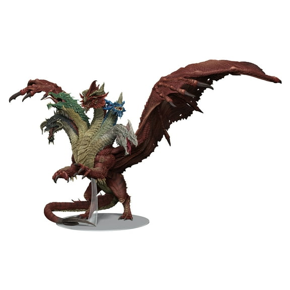 D&D Icons of the Realms: Aspect of Tiamat - Figurine - 5 Headed Dragon Painted Miniature - Dungeons & Dragons RPG